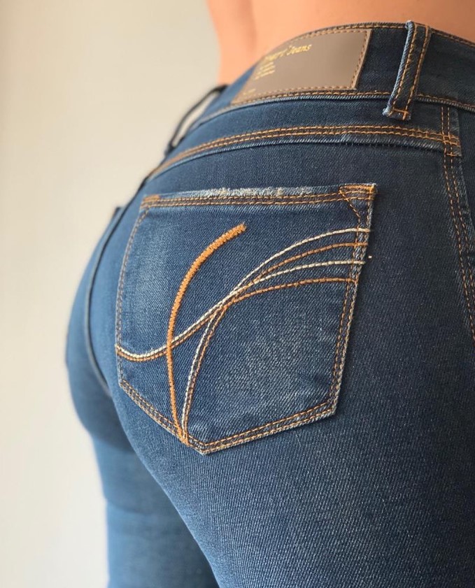 Bolso jeans bordado de filigrana